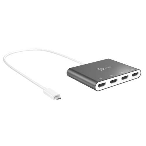J5 Create Jca366-n Usb-c To 4-port Hdmi Multi-monitor Adapter