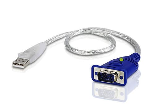 Aten 2a-130g Vga Edid Emulator 0.35m Usb-a Vga Blå, Sølv