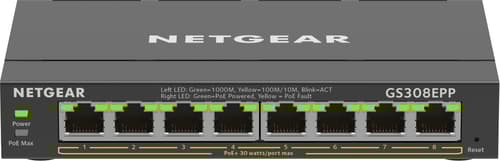 Netgear Gs308epp 8-port Gigabit Ethernet Easy Smart Managed Poe+ 123w billede