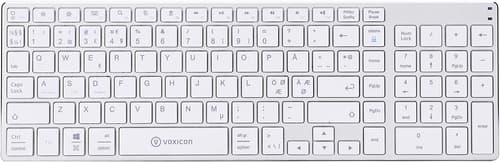 Voxicon Bt Keyboard 300 – Slimmat Trådlöst Tangentbord För Pc/mac Trådlös Nordisk