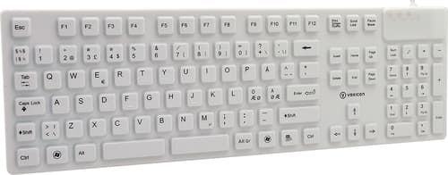 Voxicon Dk-s60w-w Ip68 Tangentbord Kabel Nordisk