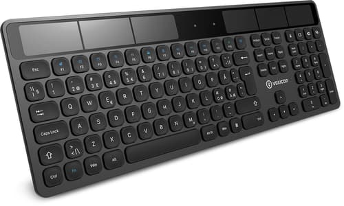 Voxicon Solar Trådlös Tangentbord S02wl - Stilrent Trådlöst Tangentbord Med Solenergi Trådlös Nordisk