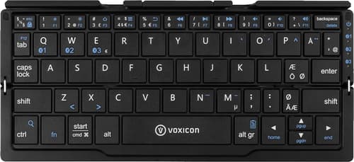 Voxicon Näppäimistö Bt Mini 199b For Tablet Metal Langaton Pohjoismainen Sakset Pohjoismainen Hopea, Musta