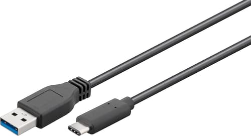 Microconnect Usb Type C - Usb 3.0 Type A 2m - Black 2m Usb-c Usb-a Sort billede