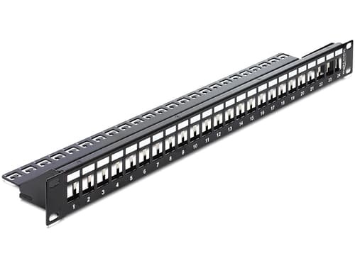 Delock Patchpanel Svart 1u