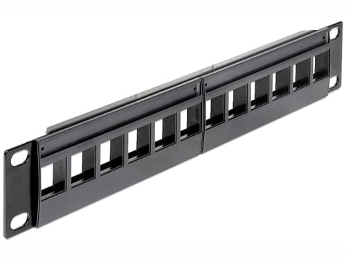 Delock - Patch-panel - sort - 1U - 10 - 12 porte