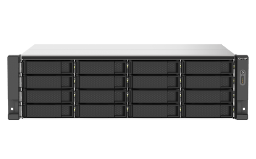 Qnap Ts-1673au-rp-16g Nas & Lagringsserver Stativ (3u) Ryzen Embedded V1500b 16 Gb Ddr4 0 Tb Qnap Qts Sort, Grå billede