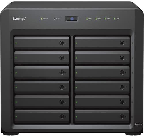 Synology Diskstation Ds2422+ Nas- & Lagringsservrar Tower Ryzen Embedded V1500b 4 Gb Ddr4 0 Tb Diskstation Manager Svart