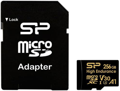 Silicon Power High Endurance V30 256gb Microsd Cl10 Uhs-1 U3 256gb Microsdxc billede
