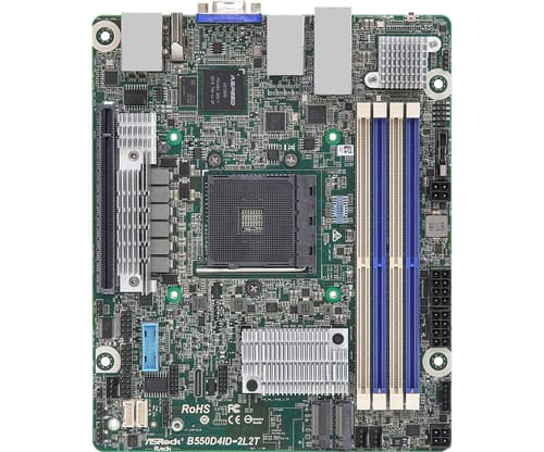 Asrock B550d4id-2l2t Bundkort Amd B550 Stik Am4 Mini Itx Am4 Mini-itx