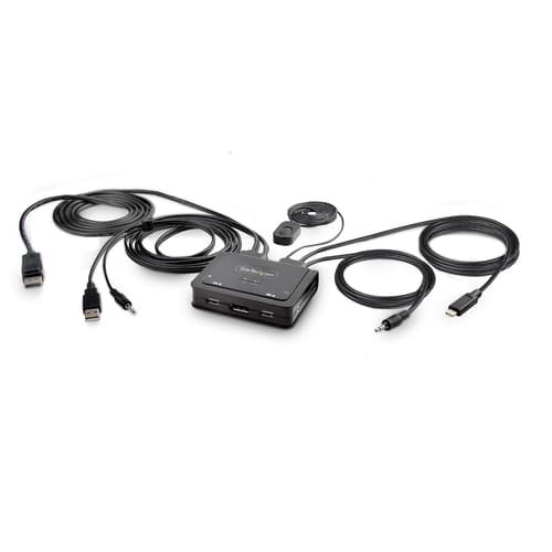 Startech 2-port Hybrid Cable Kvm-switch Musta