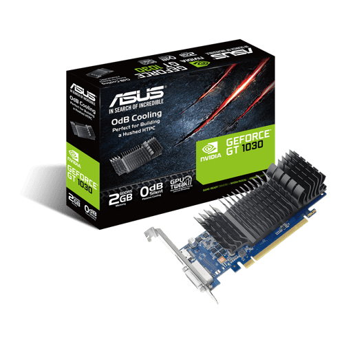 ASUS GeForce GT 1030 Silent Low Profile - 2GB GDDR5 RAM - Grafikkort