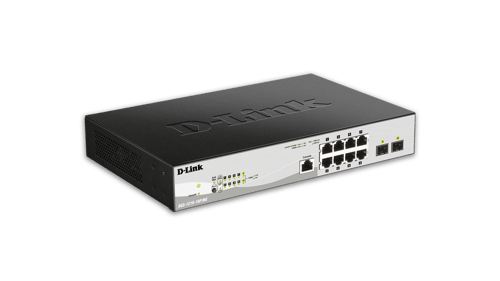 D-link Dgs-1210-10p/me/e Netværksswitch Administreret L2/l3 Gigabit Ethernet (10/100/1000) Strøm Over Ethernet (poe) Sort, Grå