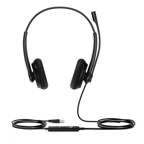Yealink Uh34 Lite Binaural, Stereo Usb Type-a, Usb-a Microsoft Teams Musta, Noir