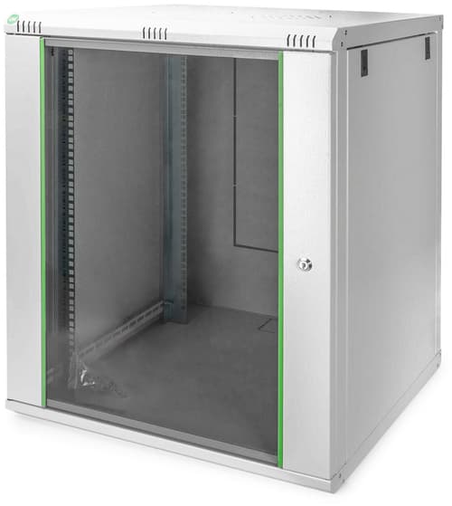 DIGITUS Professional Dynamic Basic Series DN-19 16U-6/6-EC - Kabinet - vægmonterbar - grå, RAL 7035 - 16U - 19