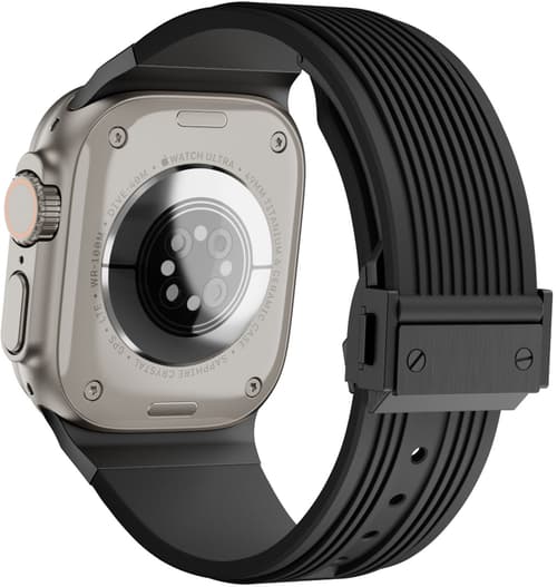 Cirafon Silikoniranneke Apple Watch -älykellolle (42/44/45/49 Mm), Jossa On Taittolukko