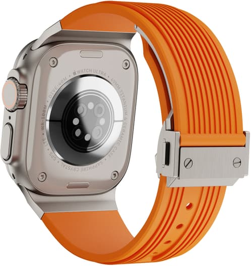 Cirafon Silikonarmbånd For Apple Watch (42/44/45/49 Mm) Med Sammenleggbar Lås