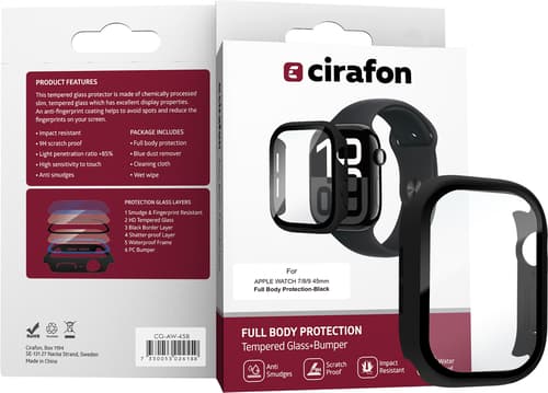 Cirafon Full Body Screen Protector For Apple Watch 7/8/9 45mm