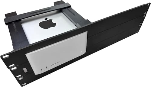 Direktronik 19 tommer Panel 3u Sort Med Beslag Til Apple Mac Studio