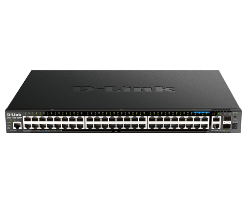D-link Dgs-1520-52mp Netværksswitch Administreret L3 Gigabit Ethernet (10/100/1000) Strøm Over Ethernet (poe) 1u Sort billede