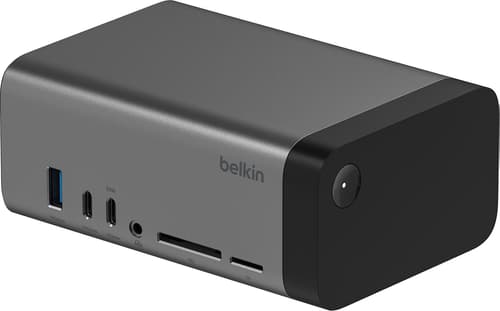 Belkin Usb-c 11 In 1 Pro Gan Dock Usb-c 3.5mm, Hdmi, Rj-45, Usb 3.2 Gen 1 (3.1 Gen 1) Type-c, Usb 3.2 Gen 2 (3.1 Gen 2) Type-a, Usb 3.2 Gen 2 (3.1 Gen 2) Type-c billede
