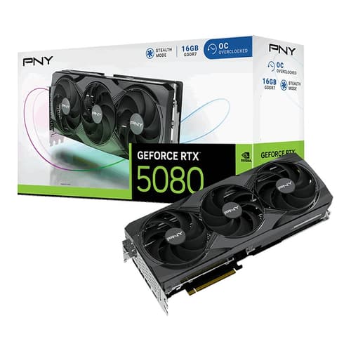 Pny Overclocked Triple Fan Geforce Rtx 5080 16gb billede