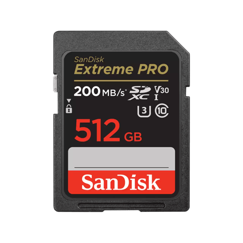 SanDisk Extreme Pro - Flashhukommelseskort - 512 GB - Video Class V30 / UHS-I U3 / Class10 - SDXC UHS-I