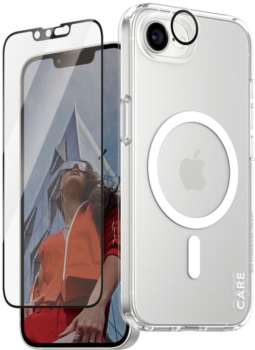 Panzerglass Care 3-in-1 Bundle Iphone 16e, Iphone 17e Transparent billede