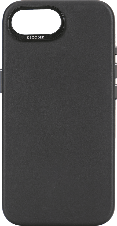 Decoded Leather Backcover Iphone 16e, Iphone 17e Sort