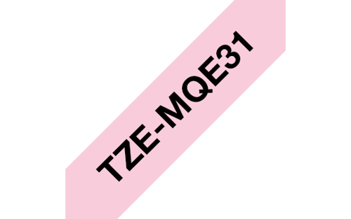 Brother Tape 12mm Tze-mqe31 Musta/vaaleanpunainen