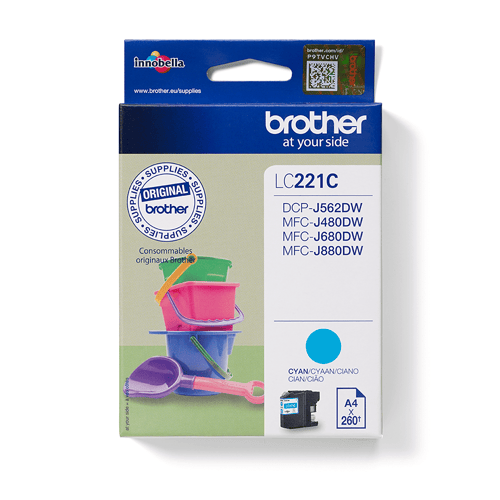 Brother Blæk Cyan Lc-221c - Dcp-j562dw/mfc-j480dw/j680dw