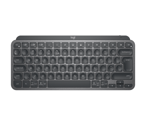 Logitech MX Keys Mini Minimalist Wireless Illuminated Keyboard - Graphite - US - Tastatur - Amerikansk engelsk - Sort