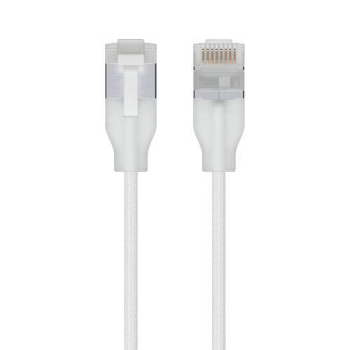 Ubiquiti Ultra-thin Braided Shielded Rj-45 Cat 6a 5m Läpikuultava, Valkoinen