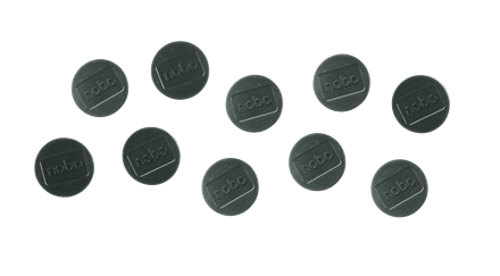 Nobo magnetiske whiteboardmagneter, pakke med 10 stk. 38 mm farvede magneter Sort