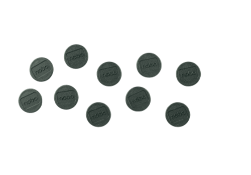 Nobo magnetiske whiteboardmagneter, pakke med 10 stk. 24 mm farvede magneter Sort