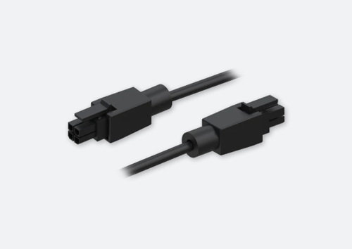 Teltonika 4-pin To 4-pin Power Cable Sort 1 M 4-polet 1m. 4-pin 4-pin Sort