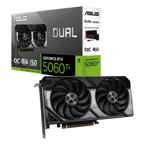 ASUS GeForce RTX 5060 Ti DUAL OC - 8GB GDDR7 RAM - Grafikkort