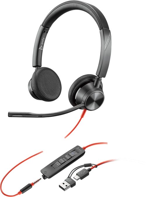 Hp Poly Blackwire 3325 Stereo Usb-c Microsoft Teams Musta