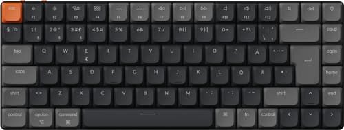 Keychron K3 v3 RGB QMK Wireless Hot Swap QMK - Low Profile 2.0 Brown - Gaming Tastatur - Uden Numpad - Nordisk - Sort