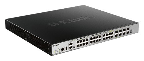 D-link Dgs-3630-28pc/si Verkkokytkin Hallittu L3 Gigabit Ethernet (10/100/1000) Power Over Ethernet -tuki Musta, Harmaa