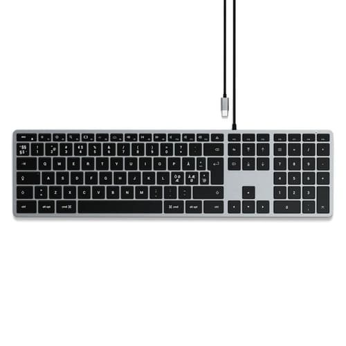 Satechi Slim W3 Wired Backlit Langallinen Pohjoismainen