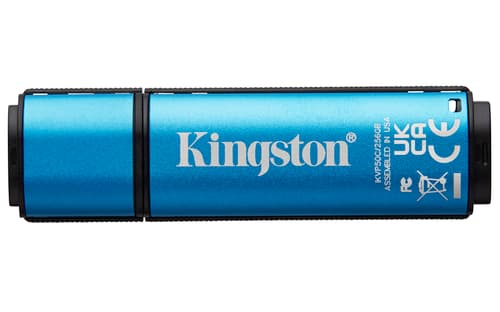 Kingston Ironkey Vault Privacy 50c 128gb Usb-c Sort, Blå billede