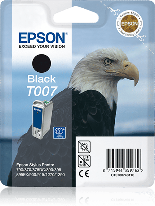 Epson Blæk Sort T007 - Stylus Foto 1270