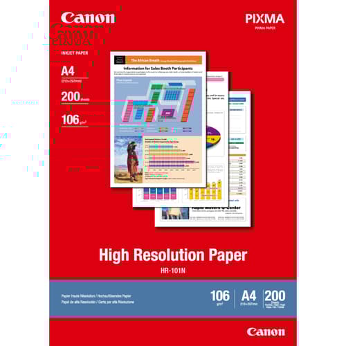 Canon Papir High Resolution Hr-101n A4 200-ark 106g billede