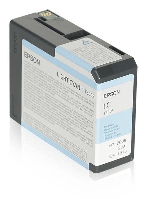 Epson Blæk Ljus Cyan T5805 - Pro 3800 billede