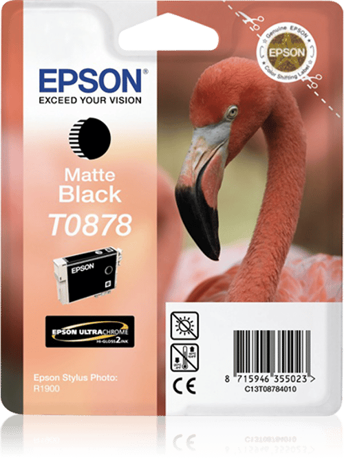 Epson Blæk Matt Sort T0878 - R1900 billede