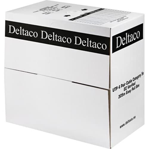 Deltaco Bulk-kaapeli Ei Cat 5e 305m Valkoinen