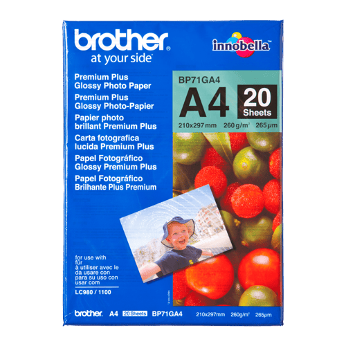 Brother Paperi Photo Glossy A4, 20 Arkkia, 260 G