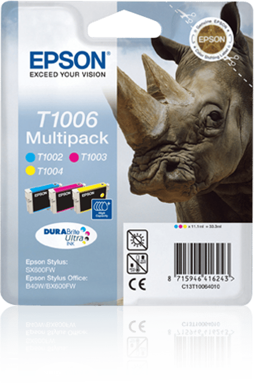 Epson Blæk Multipak T1006 - Bx600 (c,m,y) billede
