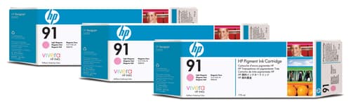 Hp Muste Kevyt Magenta No.91 - Z6100 775ml 3-pack